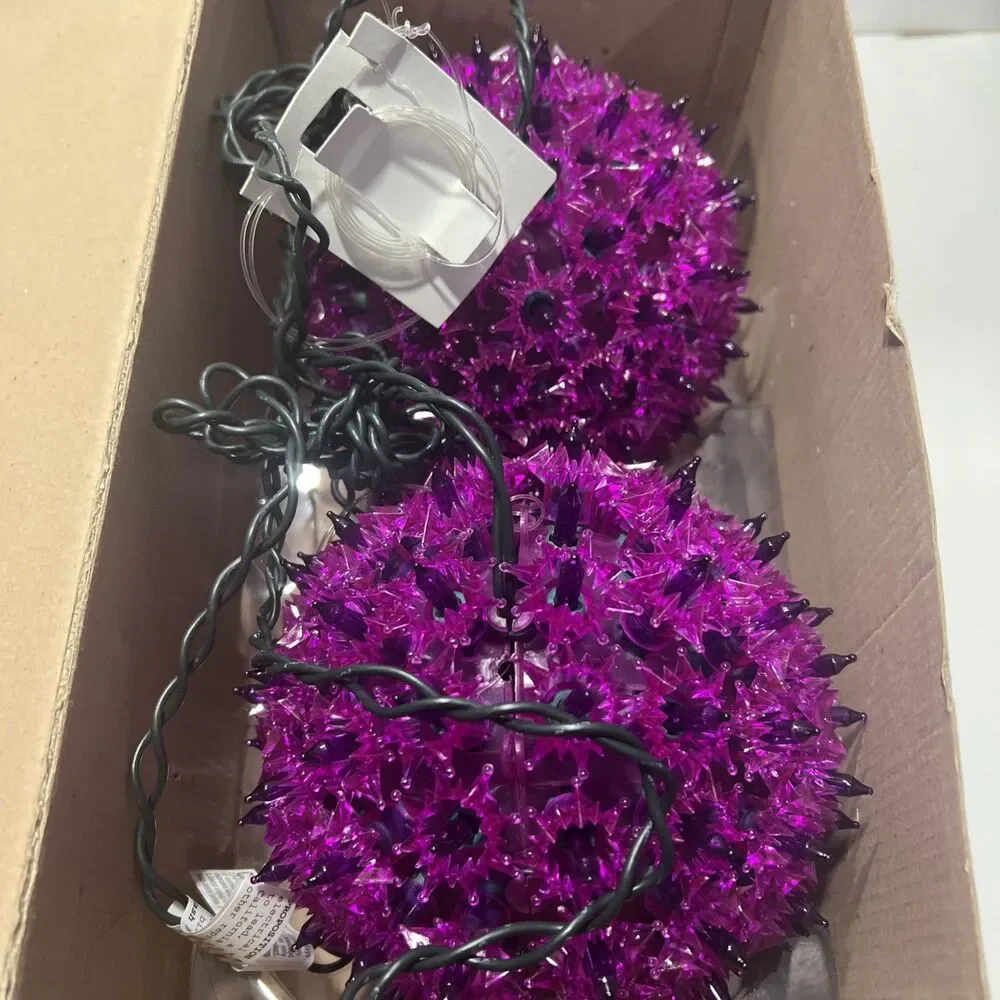 GE ︱Holiday Classics ︱200 Lights ︱Super Sphere ︱ Purple Light Set︱Open Box-New